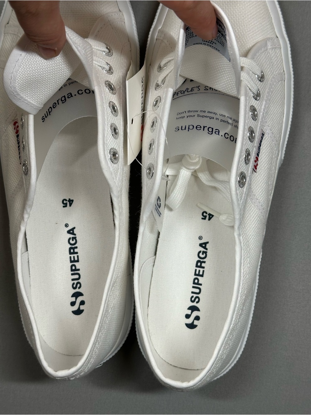 NWT Superga 2750 Cotu Classic Sneakers, White - USA Mens 11.5 - Picture 10 of 14